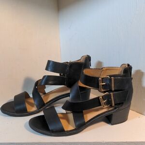 Diba Black Strappy Heeled Sandals